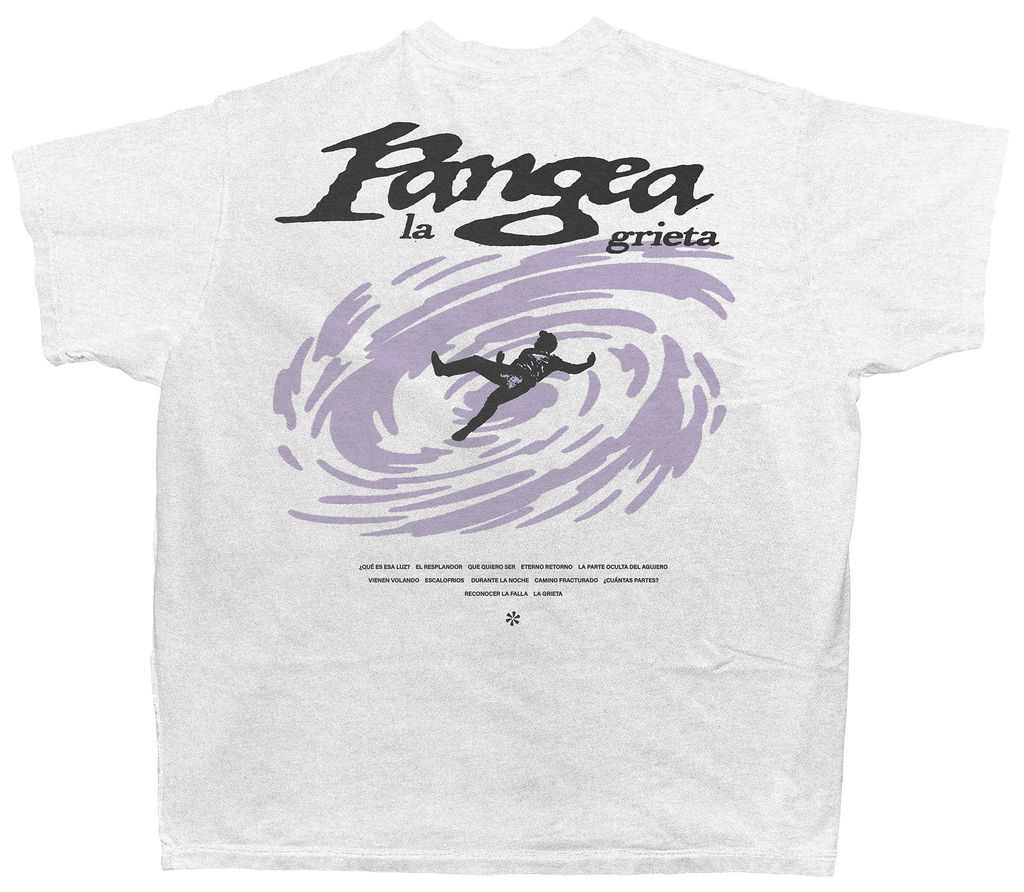 Camiseta Blanca Jaloner "Pangea, La Grieta"